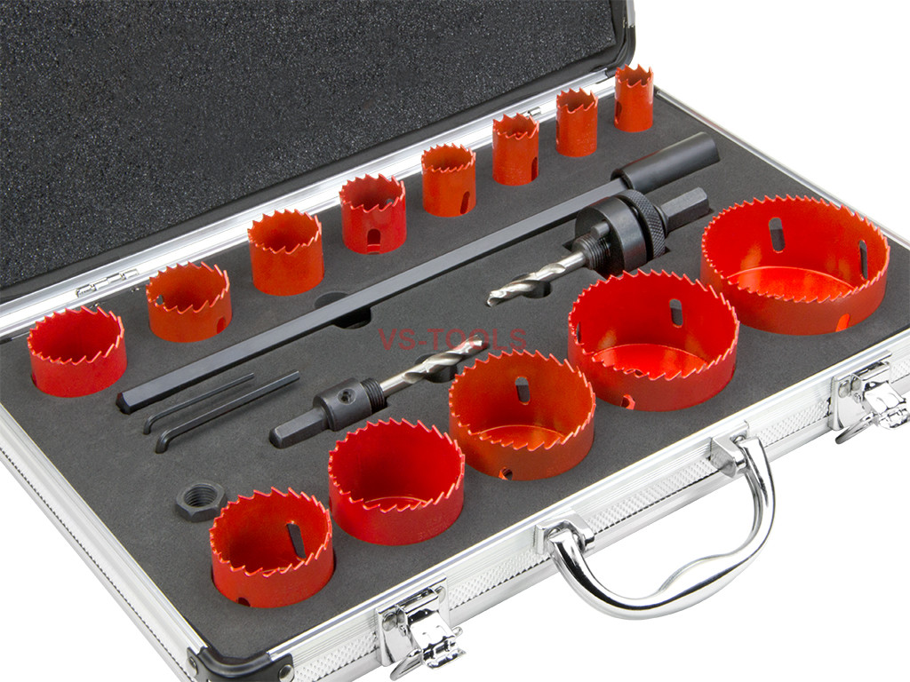 19pcs Plumbing HSS BiMetal Steel Wood Plywood Hole Saw Drill